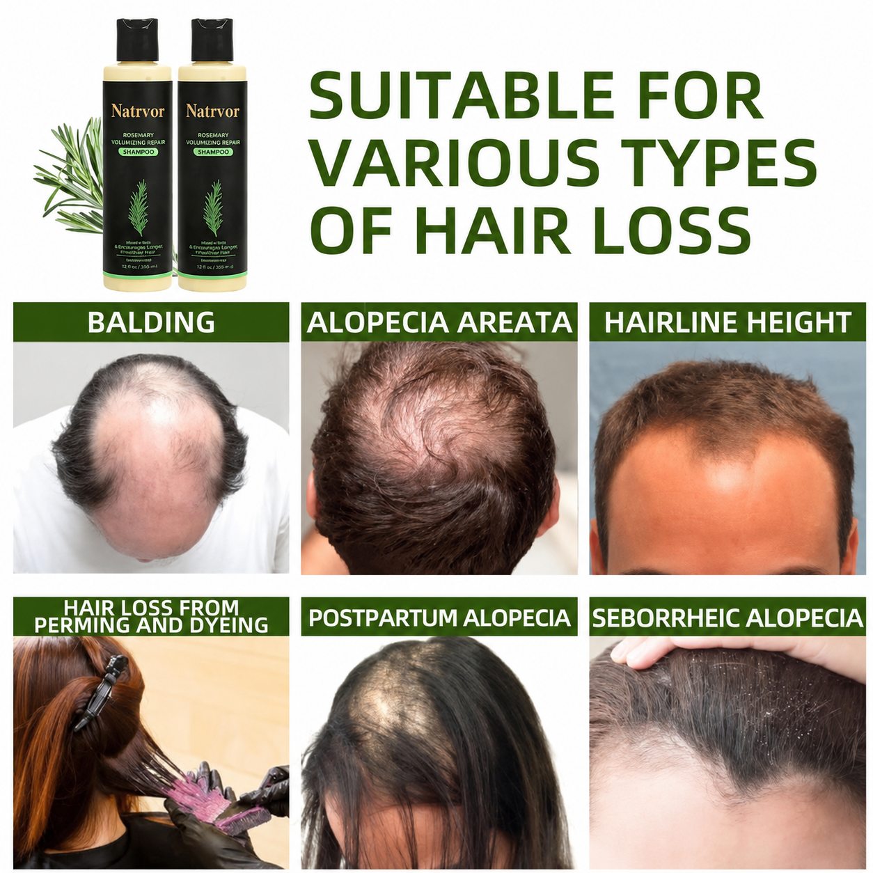 🌱 Organic Rosemary Hair Growth Shampoo