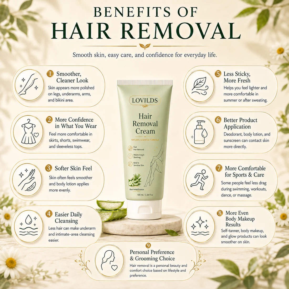 Lumivona | LOVILDS Hair Removal Cream for All Women & Men