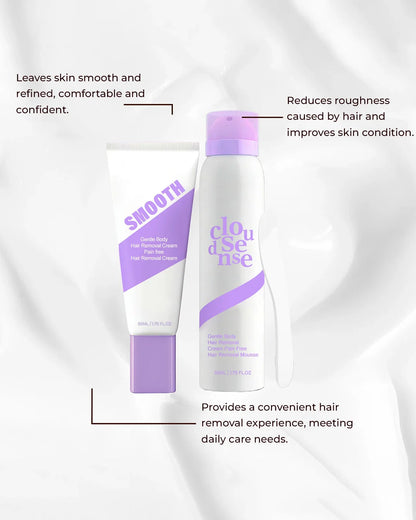 Bikini Hair Removal Cream & Mousse Set – Pain-Free, Gentle & Fast for Sensitive Skin