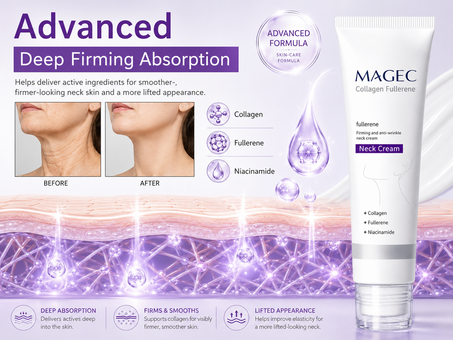 🧠👩‍🔬 MAGEC All-Over Firming Cream – FDA-Compliant Formula For Face, Neck & Body – Smooth, Tighten & Brighten – 70% OFF + 🎁 Free Derma Roller Today