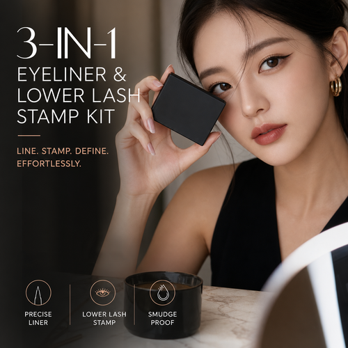 🥳2026 HOT SALE🥳💄✨ 50% OFF! 3‑in‑1 Eyeliner & Lower Lash Stamp Kit – Stamp perfect wings & lashes in seconds. Waterproof, smudge‑proof. No steady hand needed! 👁️🖌️
