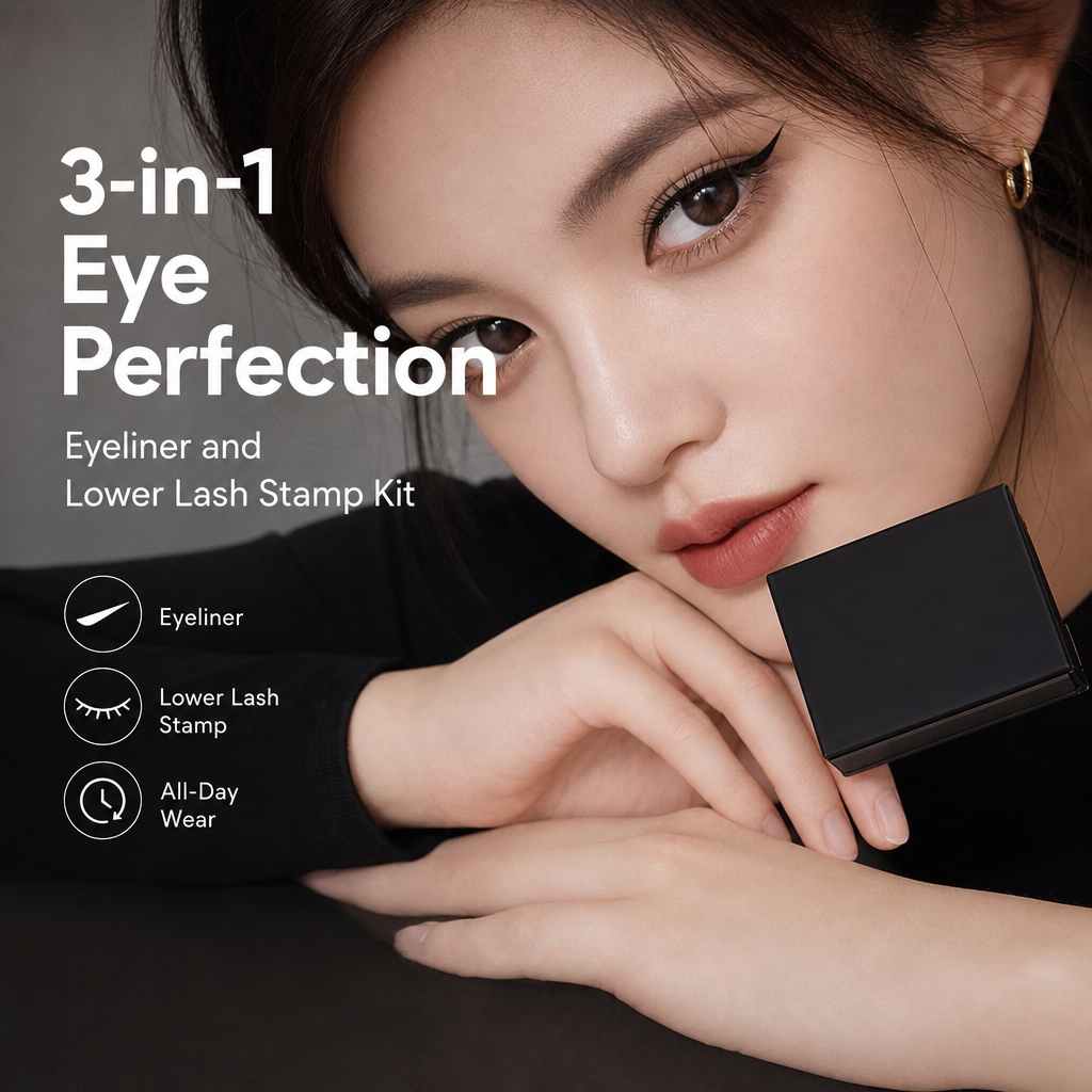 🥳2026 HOT SALE🥳💄✨ 50% OFF! 3‑in‑1 Eyeliner & Lower Lash Stamp Kit – Stamp perfect wings & lashes in seconds. Waterproof, smudge‑proof. No steady hand needed! 👁️🖌️