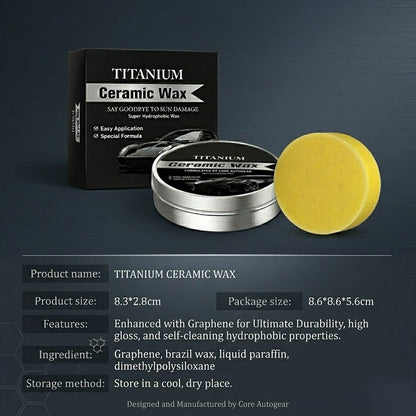 Titanium Ceramic Wax Cream Mirror Shine. 15 Minutes. Lasts a Year.