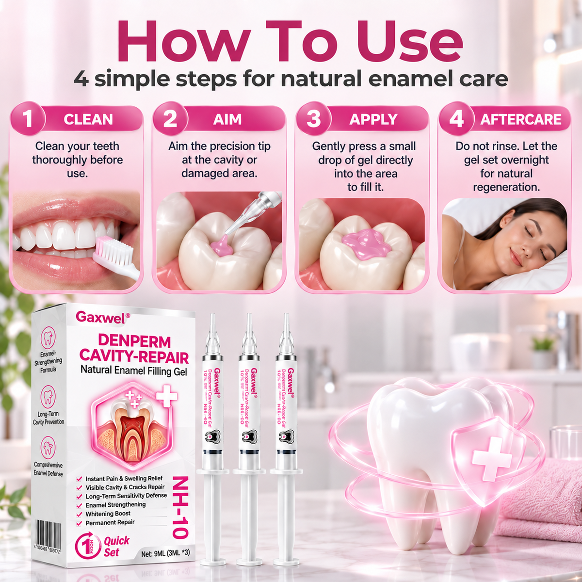 DenPerm Cavity-Repair Natural Enamel Filling Gel