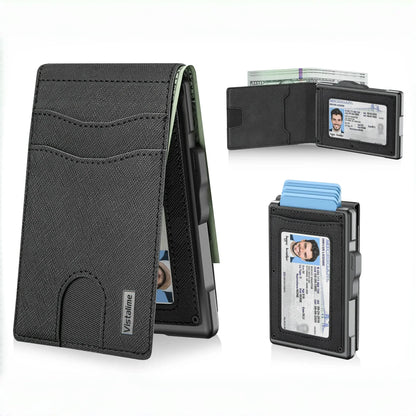 🔥40% OFF Today – Men’s Minimalist Pop-Up Wallet, RFID Blocking Aluminum Slim Bifold.