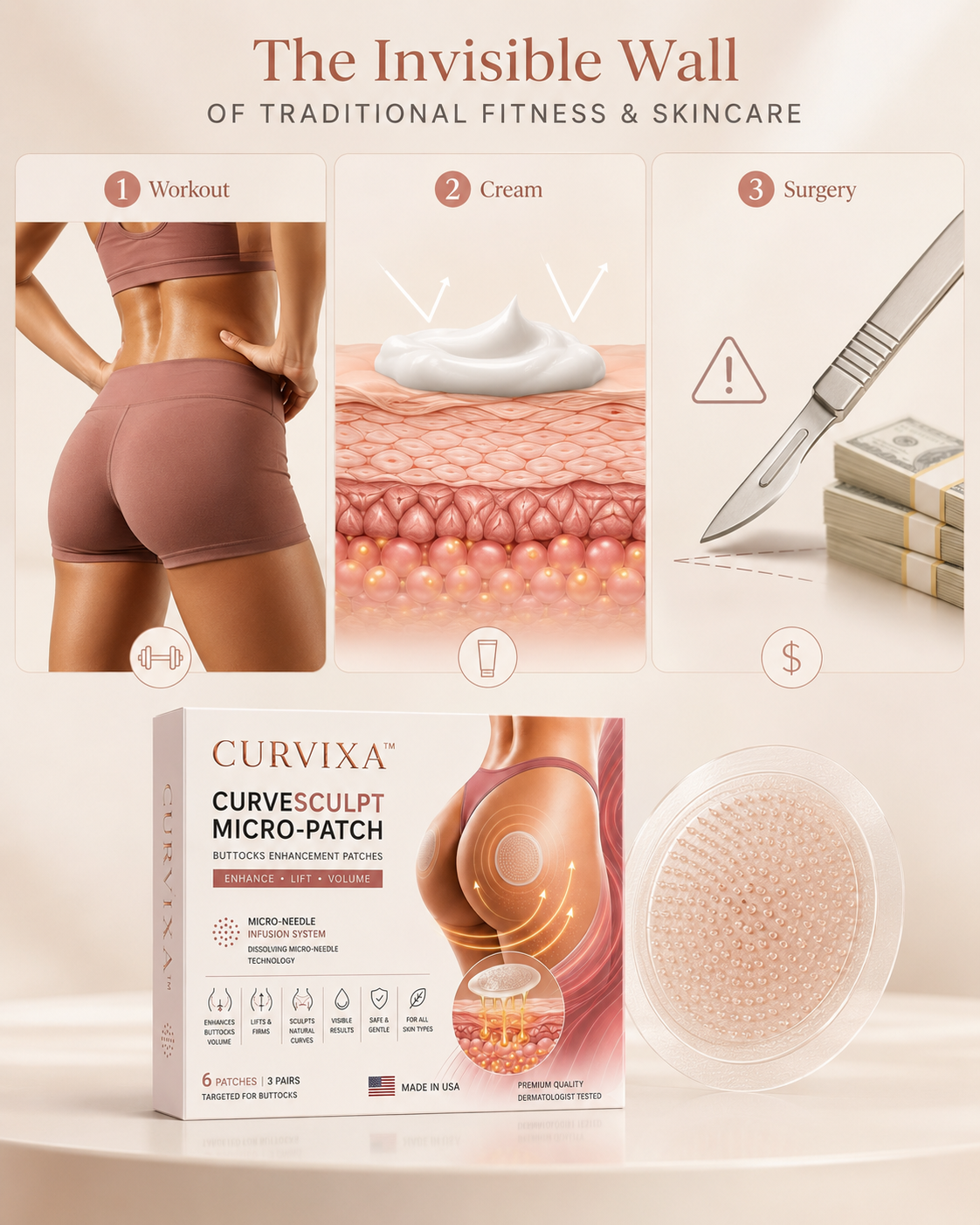 Limitările exercițiilor, cremelor și intervențiilor, comparate cu soluția Curvixa